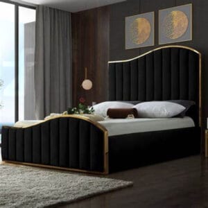 Midland Plush Velvet Upholstered Bed