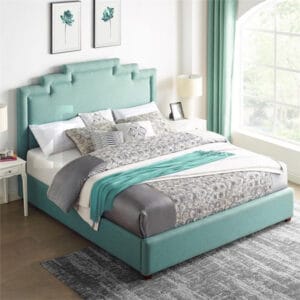 Sadie seafoam upholstered bed