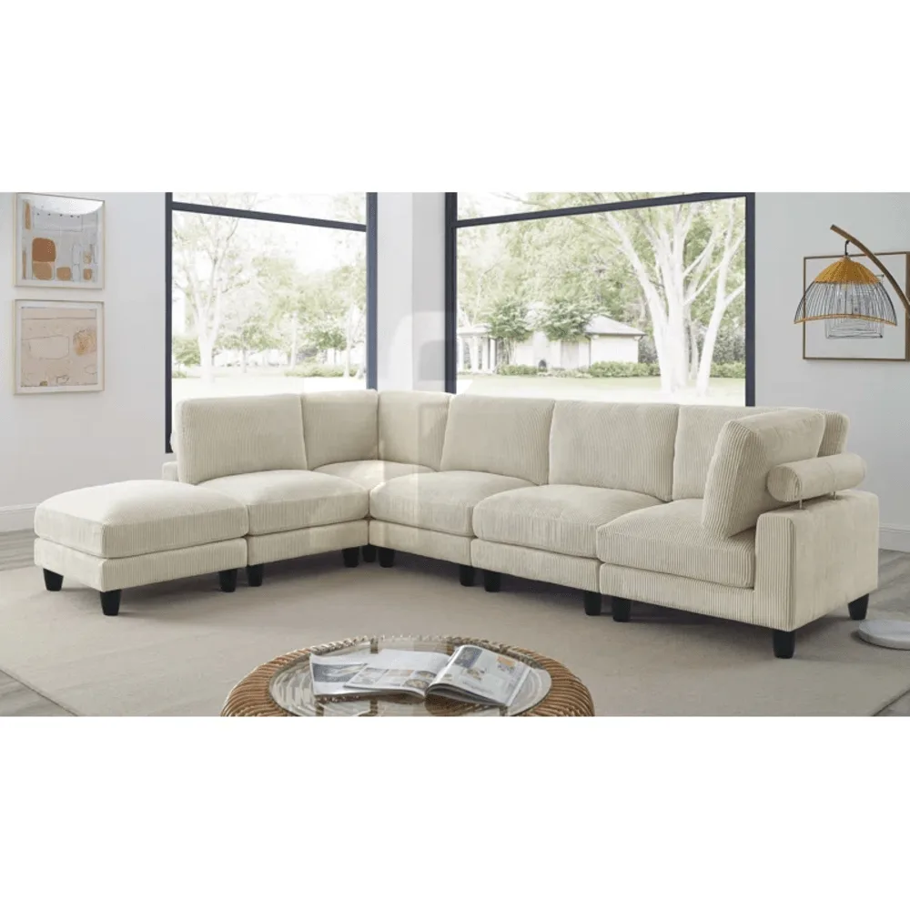 Avaah 6 - Piece Upholstered Sectional Sofa