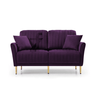 Single Chair and Loveseat Velvet Sofa