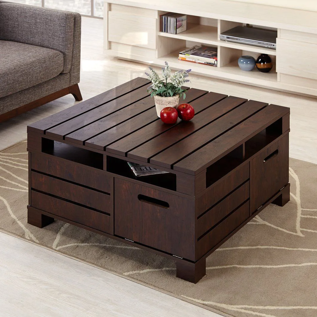 America Caio Transitional Storage Coffee Table