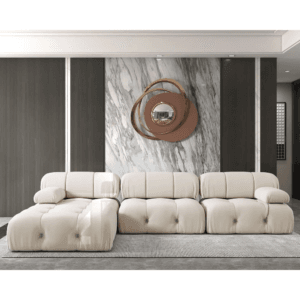 Modern Velvet Upholstered Large Modular Sectional Sofa