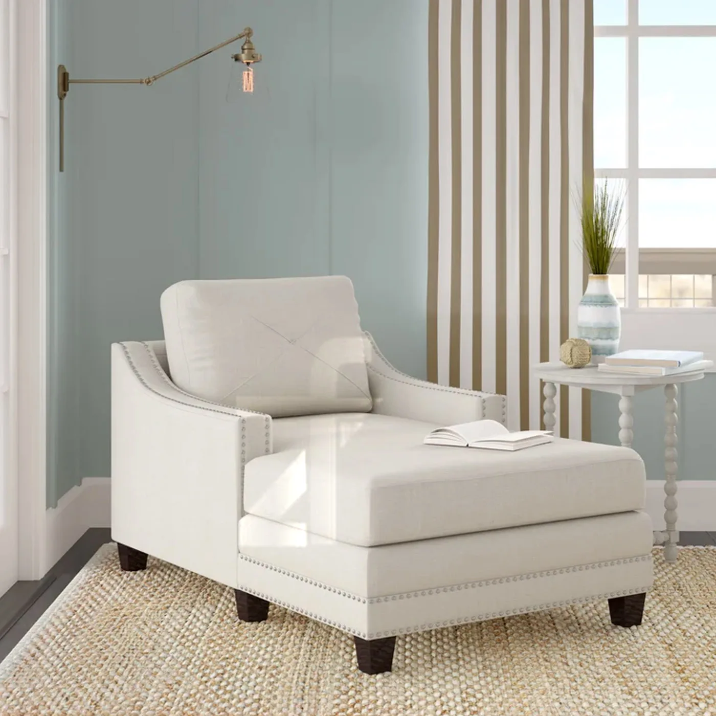 Lugent Two Arms Chaise Lounge