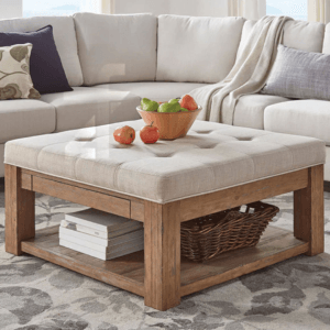 Lennon Square Storage Ottoman Coffee Table