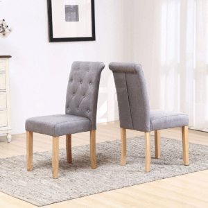 Neo Fabric Button Tufted Dining Chairs
