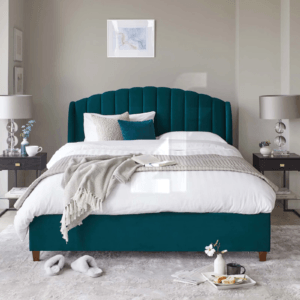Noelle Dark Teal Velvet Bed