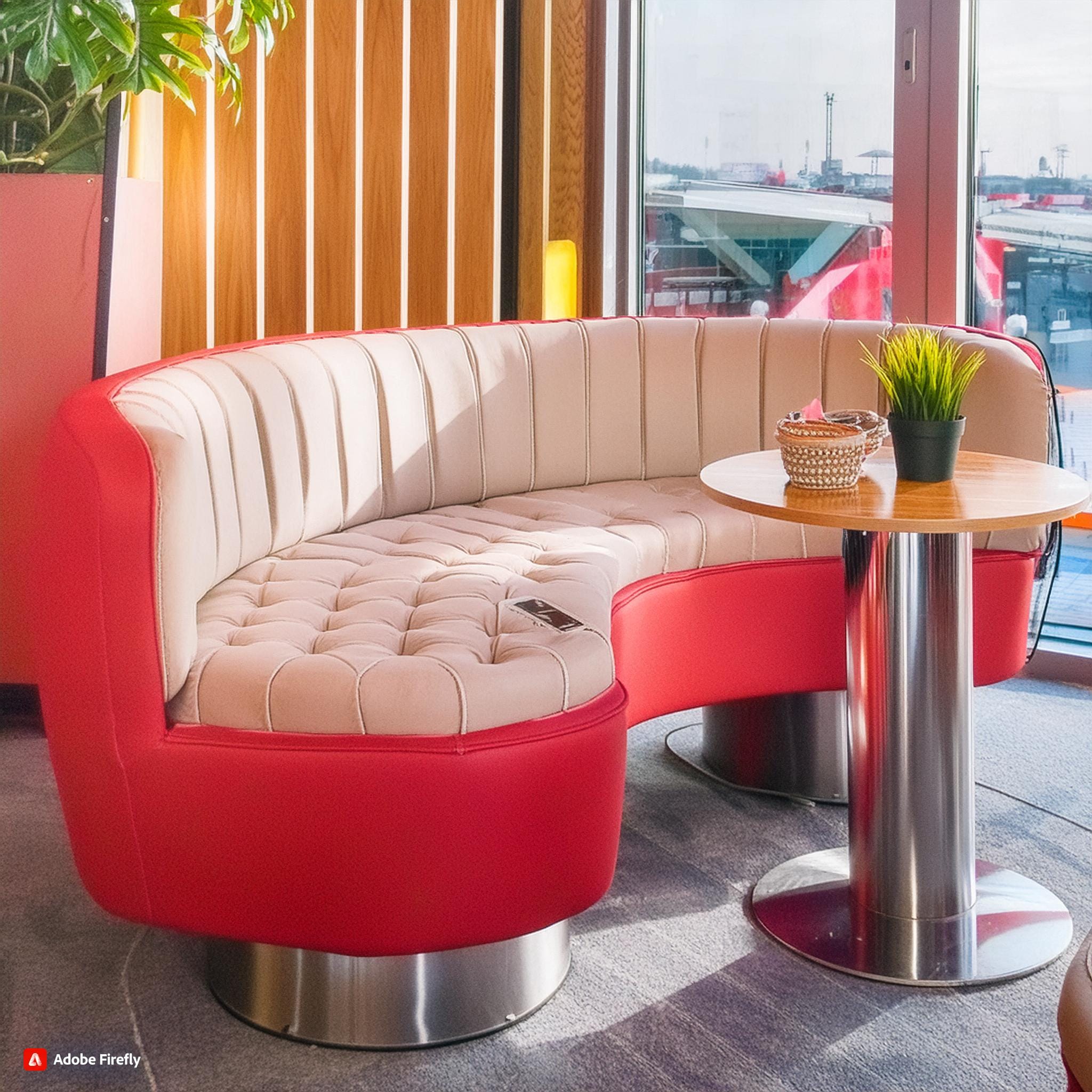 Booth Sofa in White Modern Booth Sofa