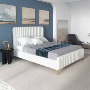 Angella Channel Tufted Platform Bed.