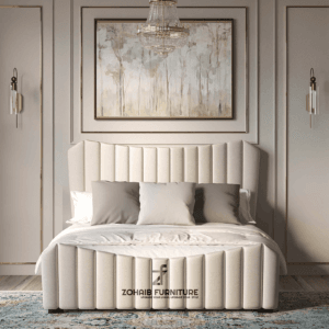 Luxurious Upholstered Bed Frame with Premium Fabric1