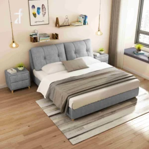Sigrid Soft Fabric Bed with Modern Style
