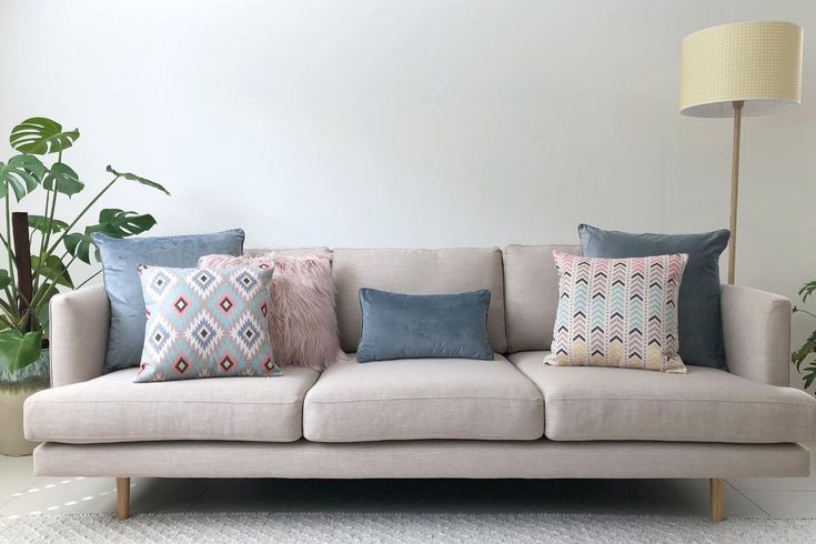cushions on sofa