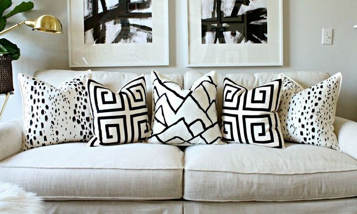 cushions on sofa