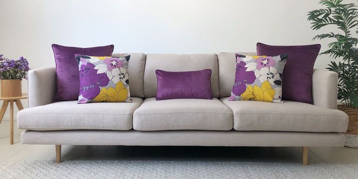 cushions on sofa