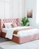 Corinthia 180x200 King Upholstered Bed with Hydraulic Storage - Rose in UAE – Zohaib Furniture
