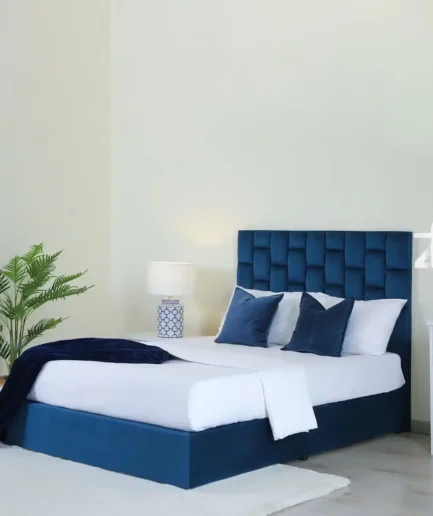 Twin Bed Velvet Blue