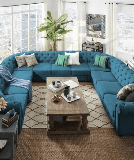 Scroll Arm Chesterfield Sofa