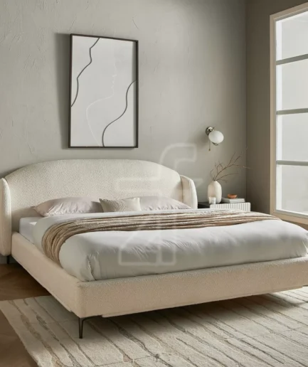Aria Curved Upholstered Bed