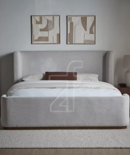 Noor Contemporary Wingback Bed