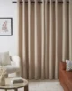 Natural Linen Look Lined Eyelet Curtains in UAE – Zohaib Furniture