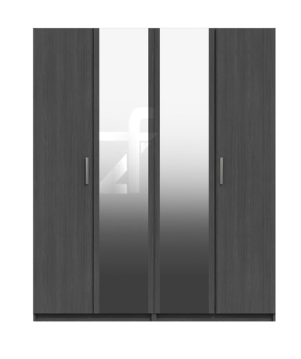 Waterloo 4 Door Wardrobe with 2 Mirrors
