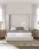 The Magnificent: Nora Bed with Tall Upholstered Headboard in UAE – Zohaib Furniture