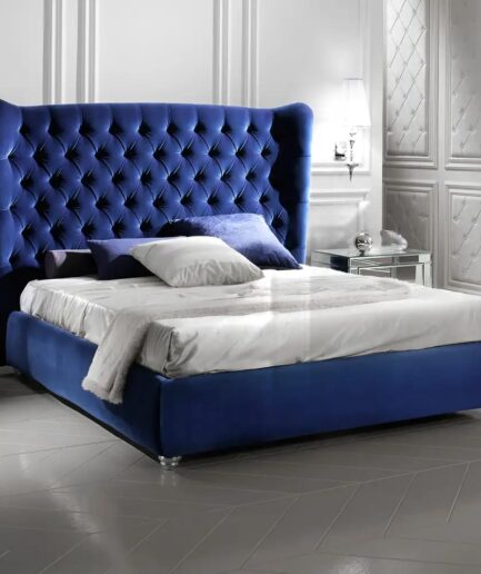 High End Italian Velvet Bed