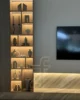Luxury Backlit TV Wall Unit with Display Shelves in UAE – Zohaib Furniture