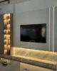 Luxury Backlit TV Wall Unit with Display Shelves in UAE – Zohaib Furniture