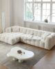 Boba L shape sofa in boucle fabric in UAE – Zohaib Furniture