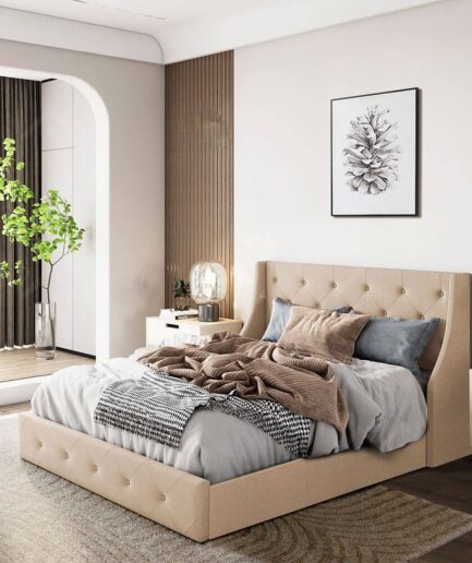 Serene Button Tufted Bed