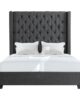 Charcoal upholstered bed | The Black Bliss in UAE – Zohaib Furniture