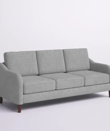 Velvet Round Arm Sofa