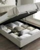 Accent Oatmeal Fabric Ottoman Storage Bed in UAE – Zohaib Furniture