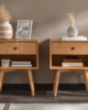 Solid Wood 1 Drawer Nightstand in UAE – Zohaib Furniture