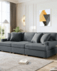 Luxurious 3 Seat Linen Sofa with Removable Cushions in UAE – Zohaib Furniture