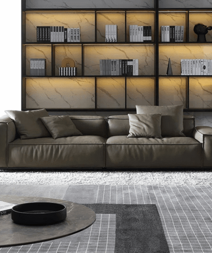 Tuxedo Genuine Leather Sofa