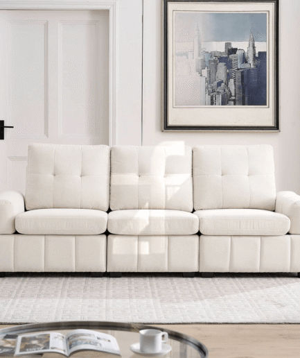 The Supreme Modern Tufted Sofa with storage space