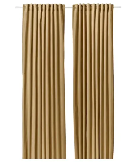 Beige Yellow tone curtains
