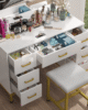 Vanity Large Makeup Dresser with LED Bulbs | Serenity Unleashed in UAE – Zohaib Furniture