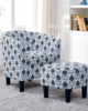 Jazouli Barrel Armchair with ottoman | Bring Royalty to new Heights in UAE – Zohaib Furniture