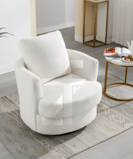 Yelina Upholstered Swivel Armchair