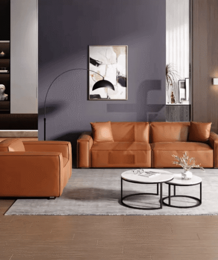 Malta Leather Chair and Modular Sofa